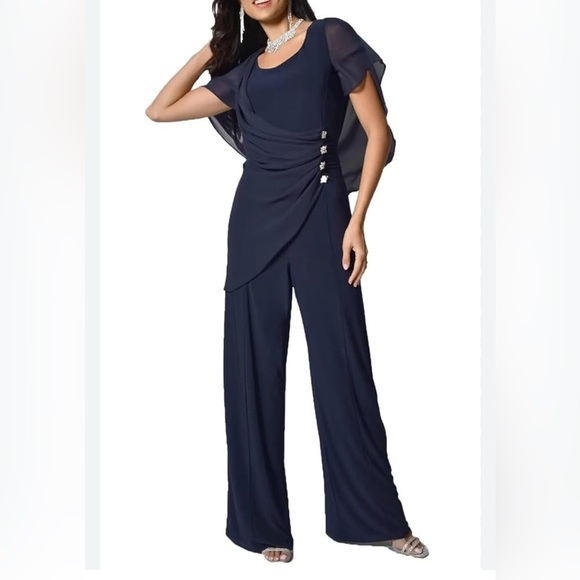 trend new original Pants - NWT BEAUTIFUL 😍 💙Elegant Navy Jumpsuit💙